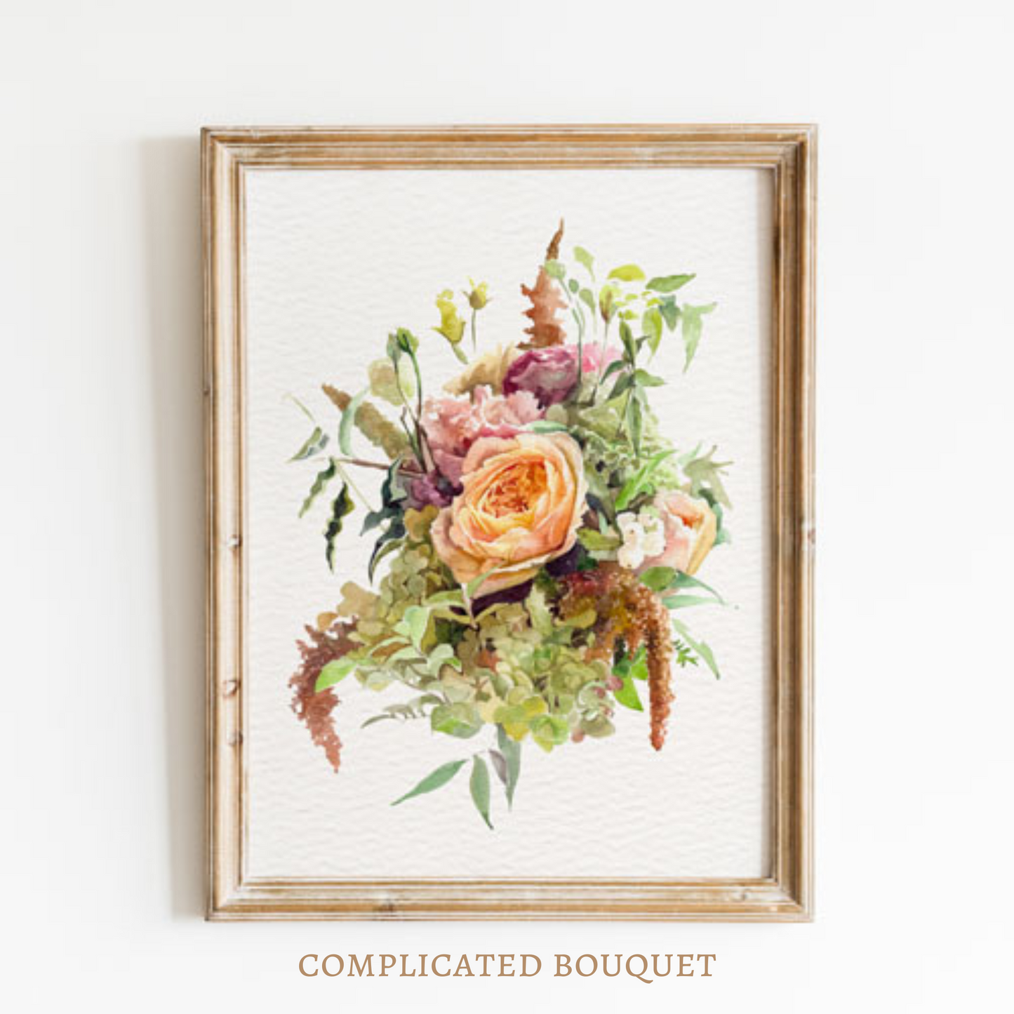 Personalized Watercolor Floral Art