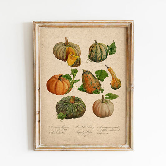 Pumpkin Patch Vintage Poster Print