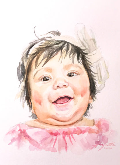 Personalized Watercolor Artistic Portrait