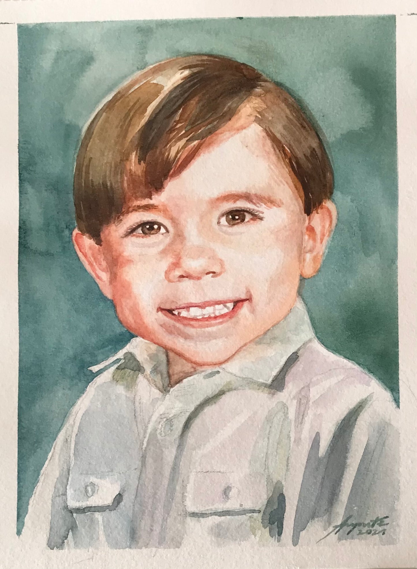 Personalized Watercolor Artistic Portrait