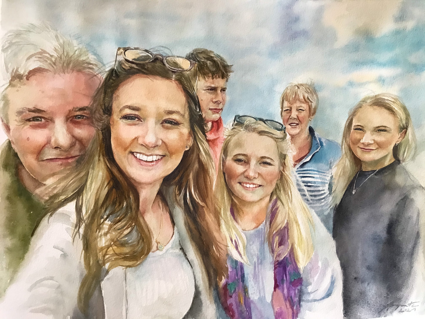 Personalized Watercolor Artistic Portrait