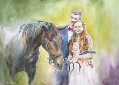 Personalized Watercolor Artistic Portrait