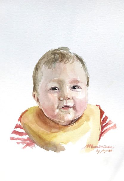 Personalized Watercolor Artistic Portrait