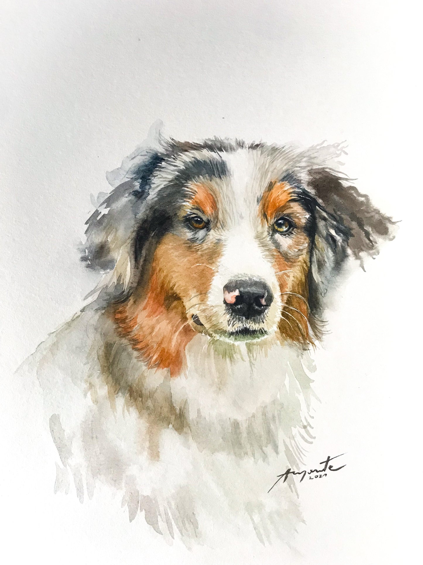 Personalized Watercolor Artistic Portrait