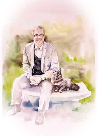 Personalized Watercolor Artistic Portrait