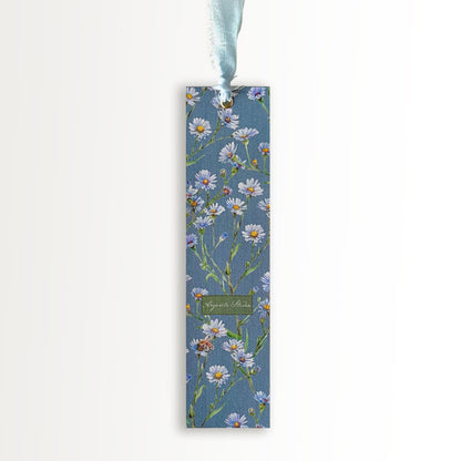 Botanická Plátěná Záložka Hvězdnice + Hedvábná Stuha