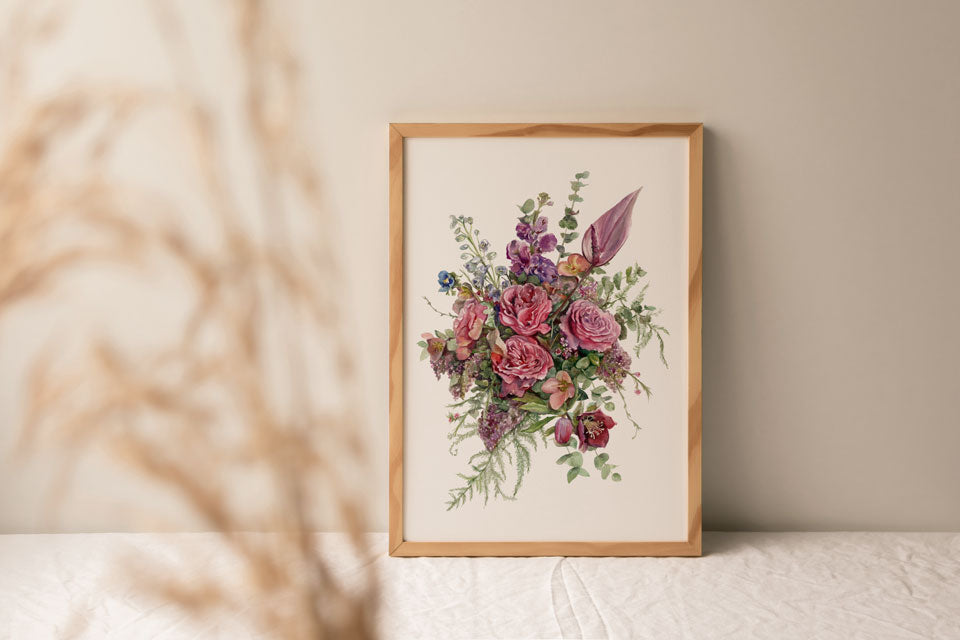 Crimson Glow Print