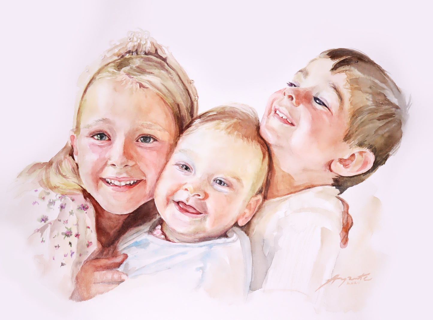 Personalized Watercolor Artistic Portrait