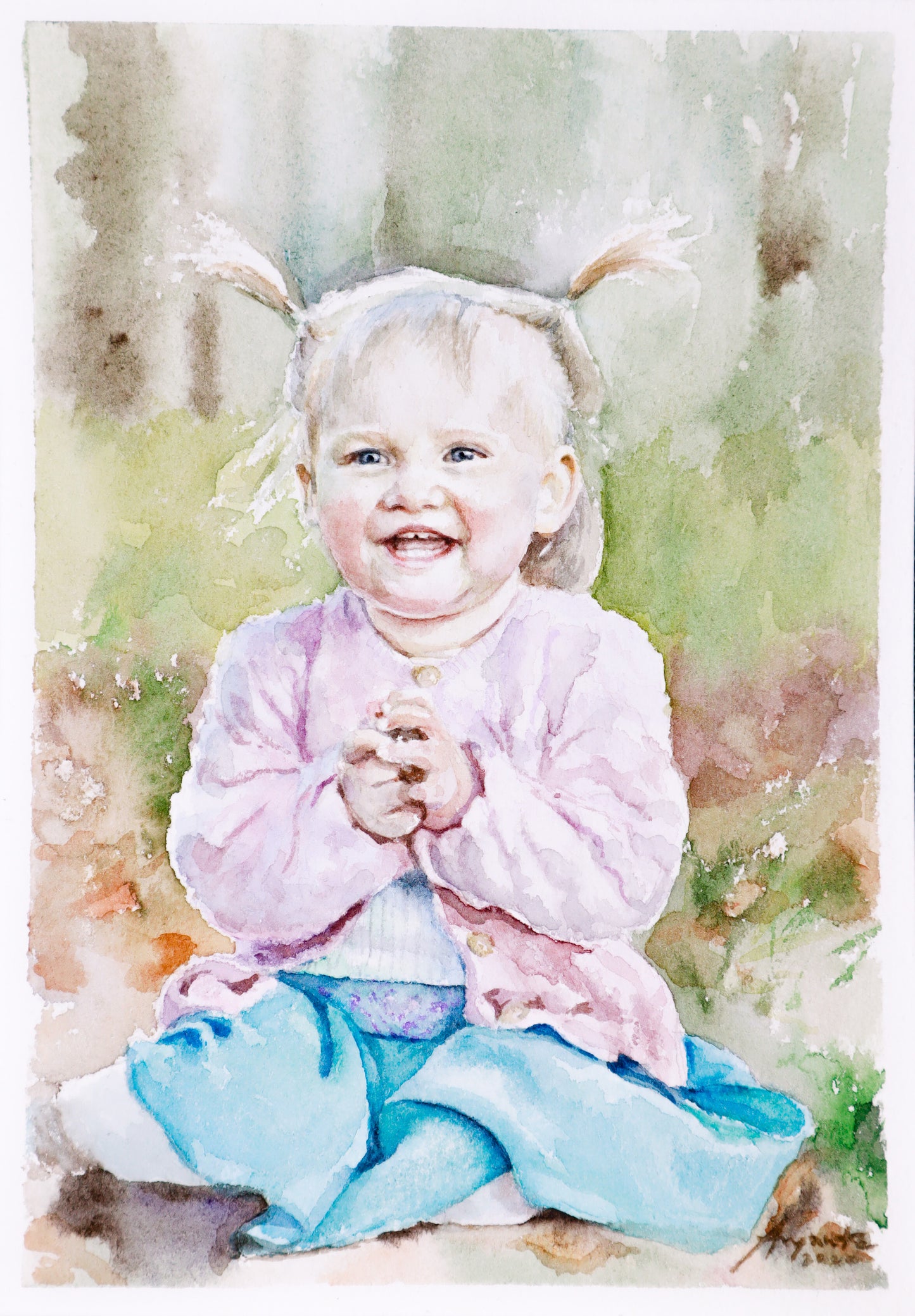 Personalized Watercolor Artistic Portrait