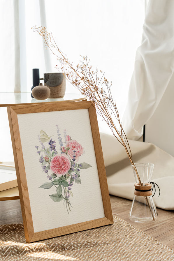 Rose and Lavender Print