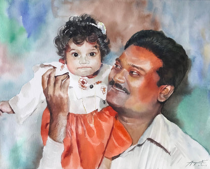 Personalized Watercolor Artistic Portrait
