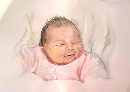Personalized Watercolor Artistic Portrait