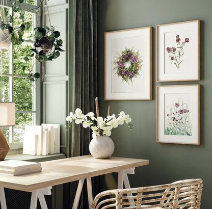 Hydrangeas And Ferns Print