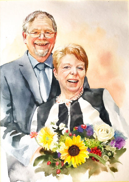 Personalized Watercolor Artistic Portrait