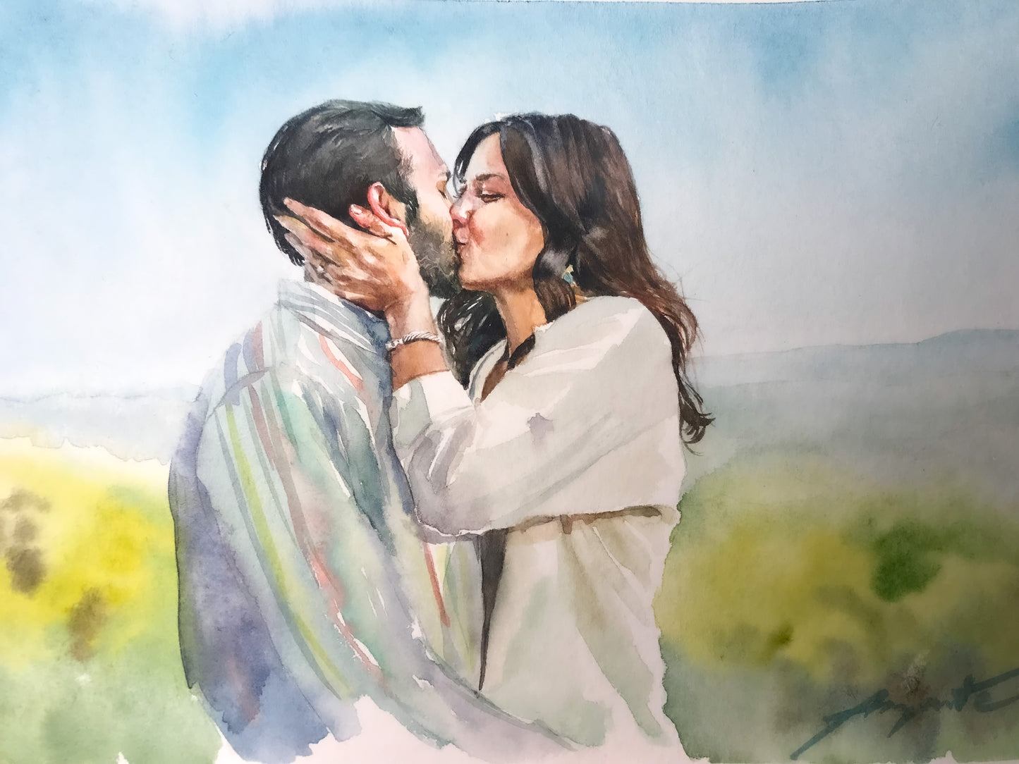 Personalized Watercolor Artistic Portrait