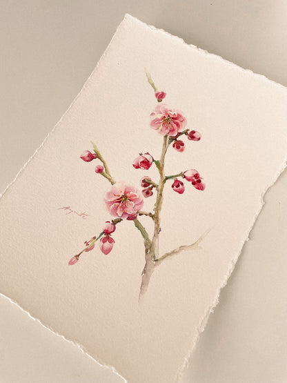 Original Painting Cherry Tree Blossom