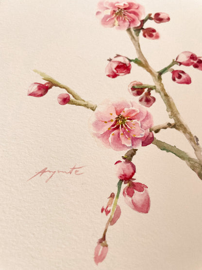 Original Painting Cherry Tree Blossom