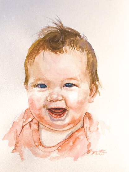 Personalized Watercolor Artistic Portrait
