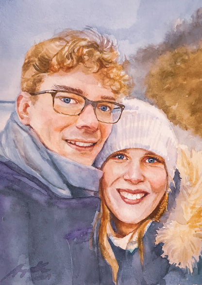 Personalized Watercolor Artistic Portrait