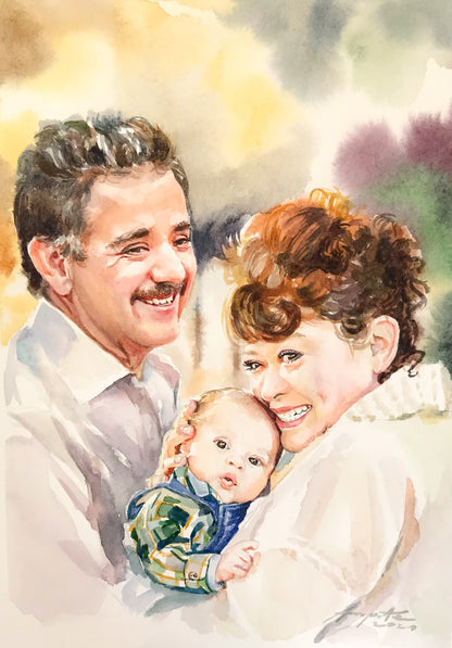 Personalized Watercolor Artistic Portrait
