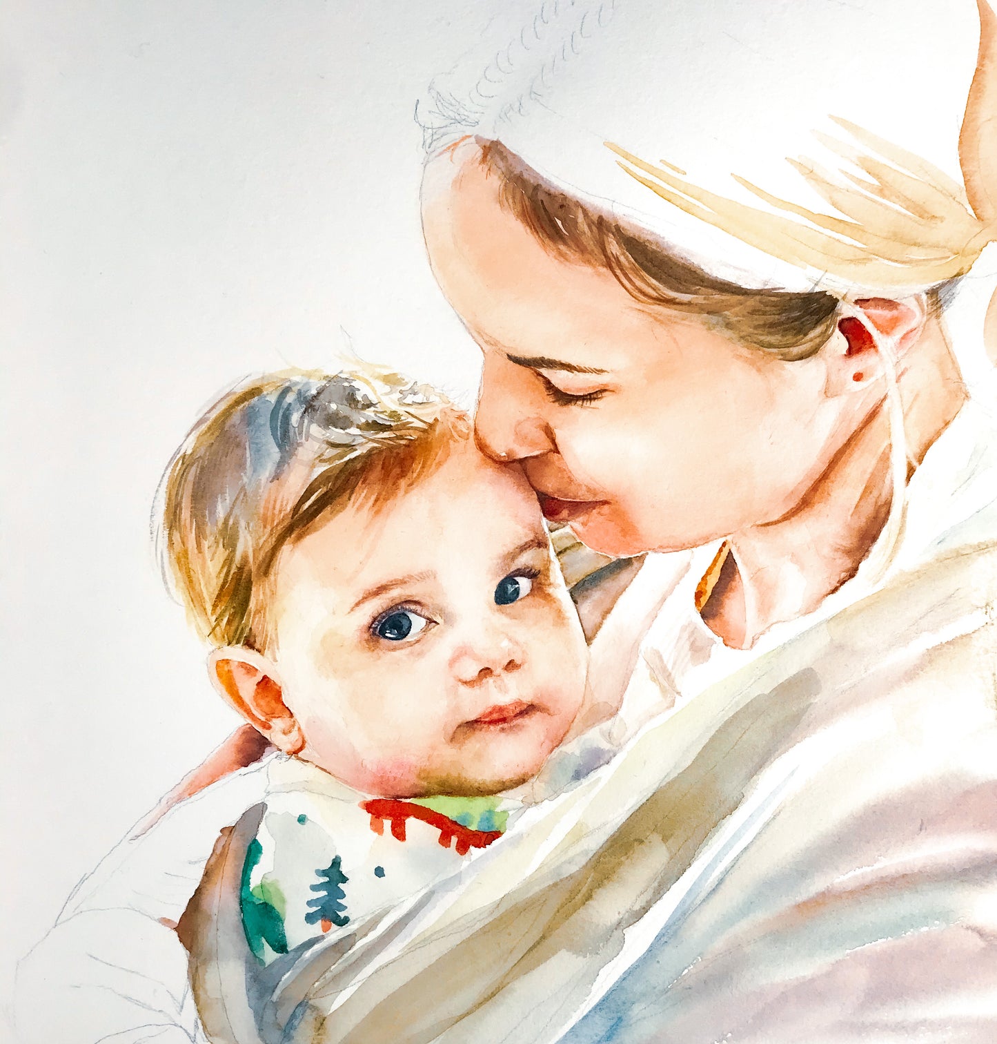 Personalized Watercolor Artistic Portrait