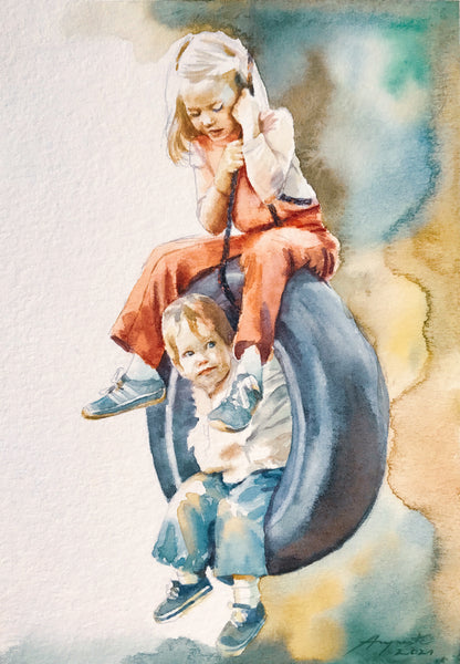 Personalized Watercolor Artistic Portrait