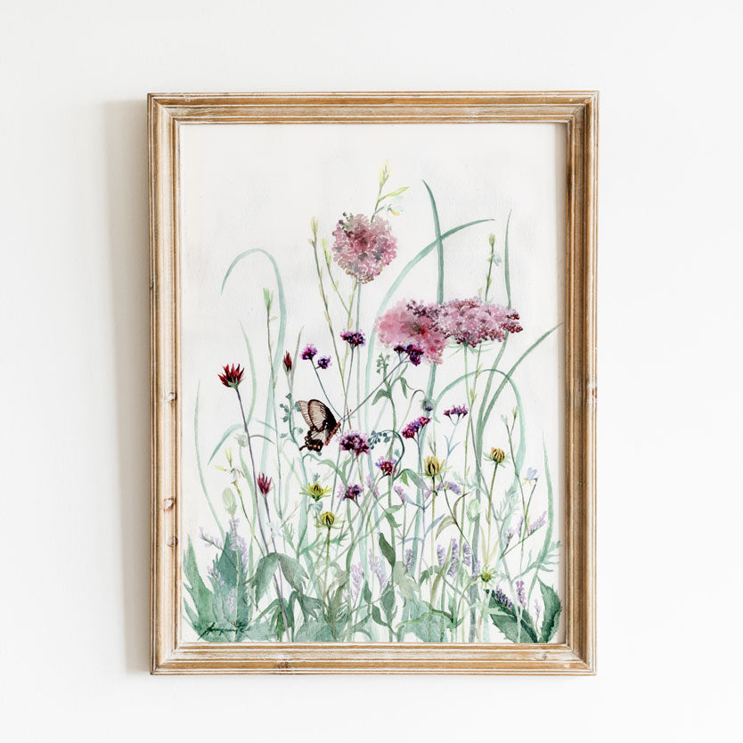 Melancholy In Grass Print