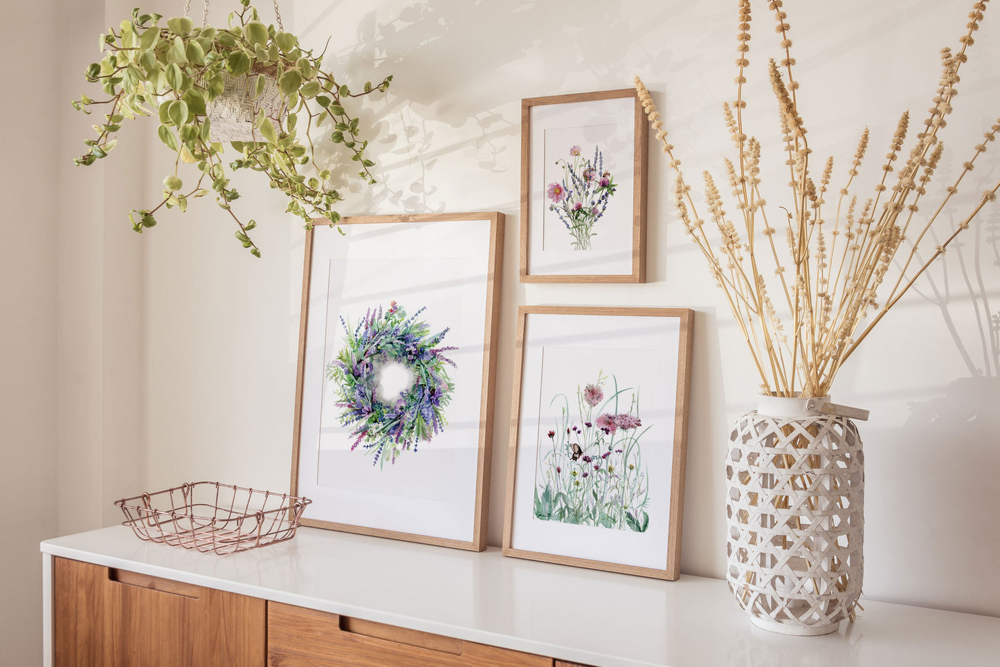 Lavender Wreath Print