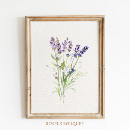 Personalized Watercolor Floral Art