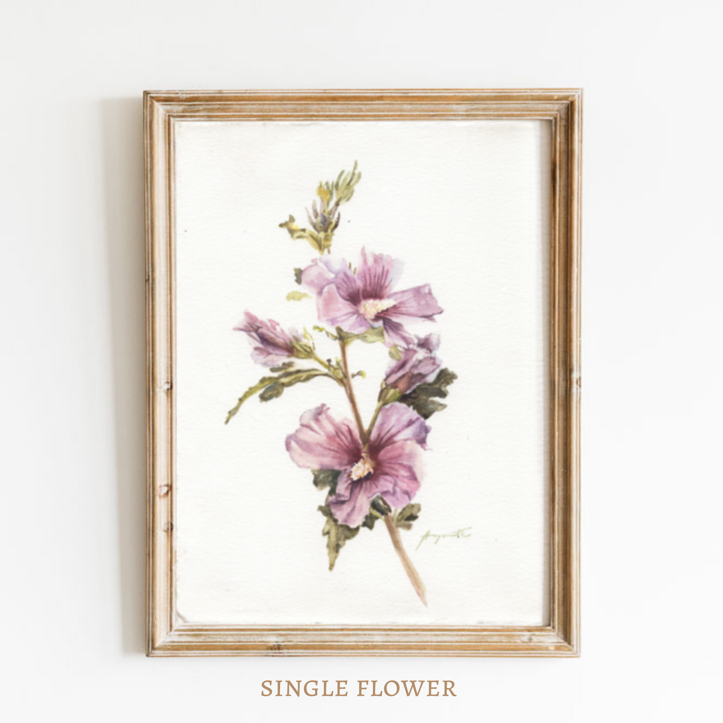 Personalized Watercolor Floral Art